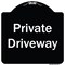 Signmission Designer Series-Private Driveway 3, Black & White Heavy-Gauge Aluminum, 18" x 18", BW-1818-9782 A-DES-BW-1818-9782 - alternate 1